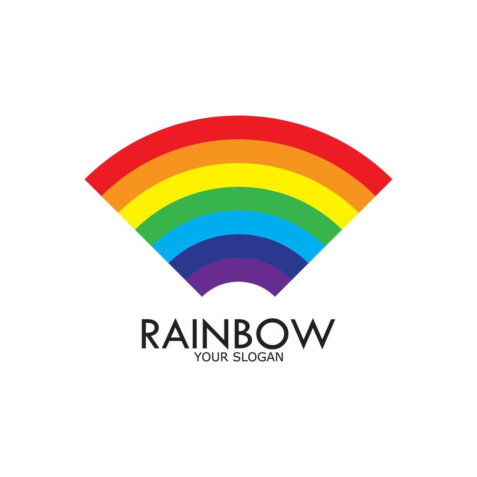 Rainbow vector icon illustration