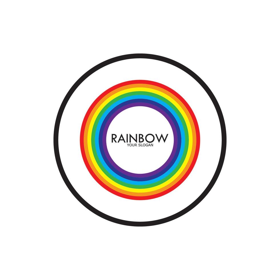 Rainbow vector icon illustration