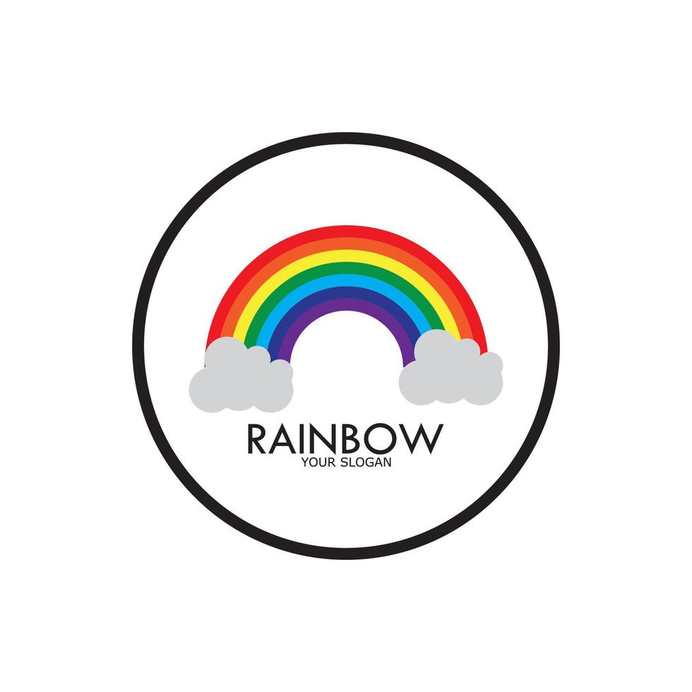 Rainbow vector icon illustration