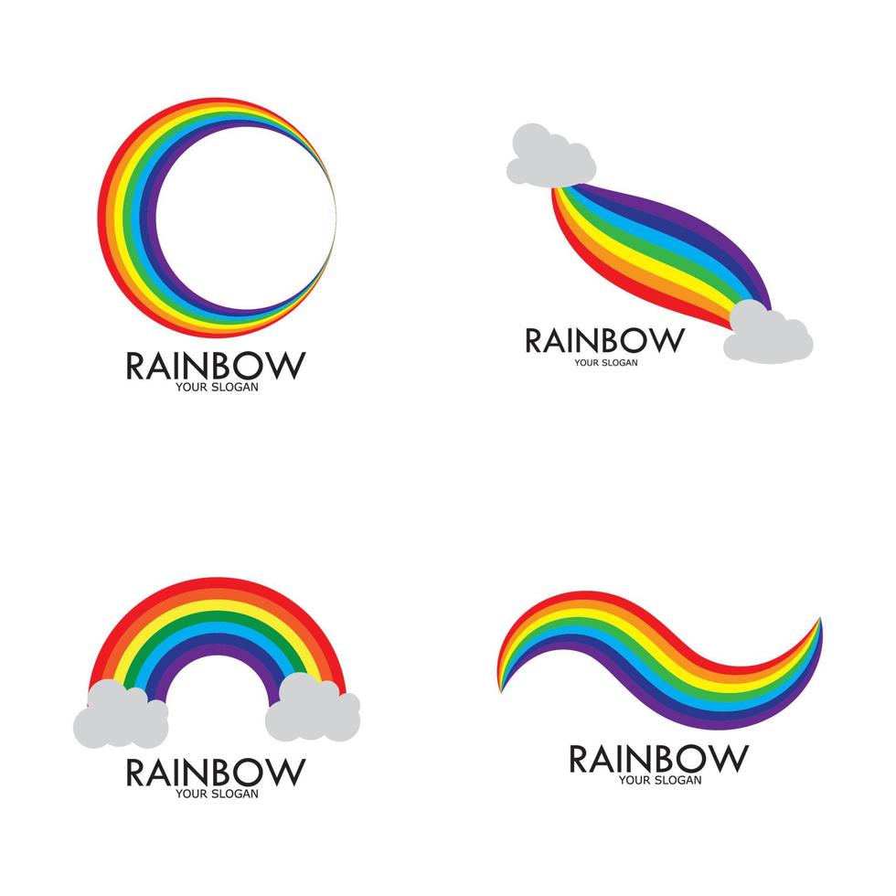 Rainbow vector icon illustration