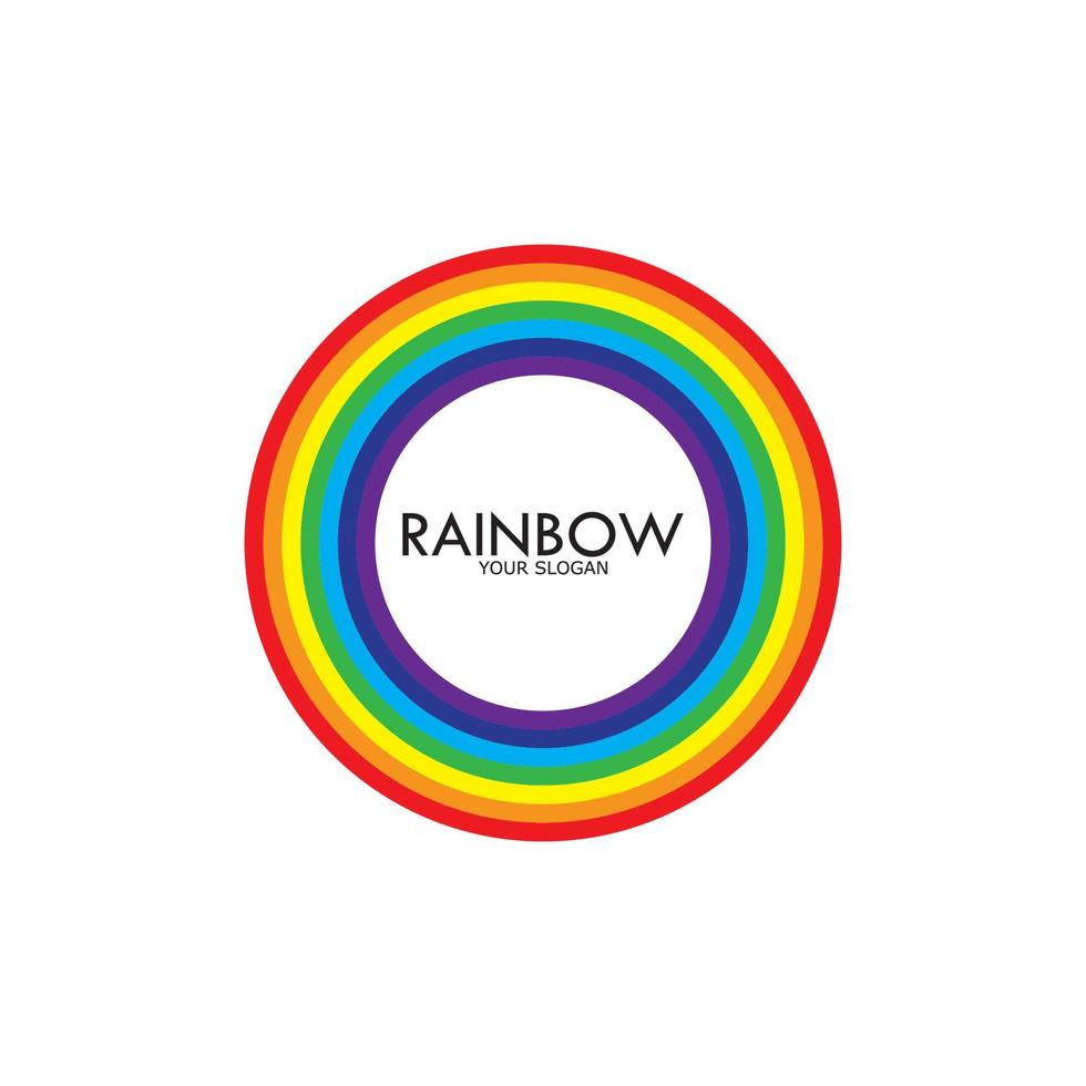 Rainbow vector icon illustration