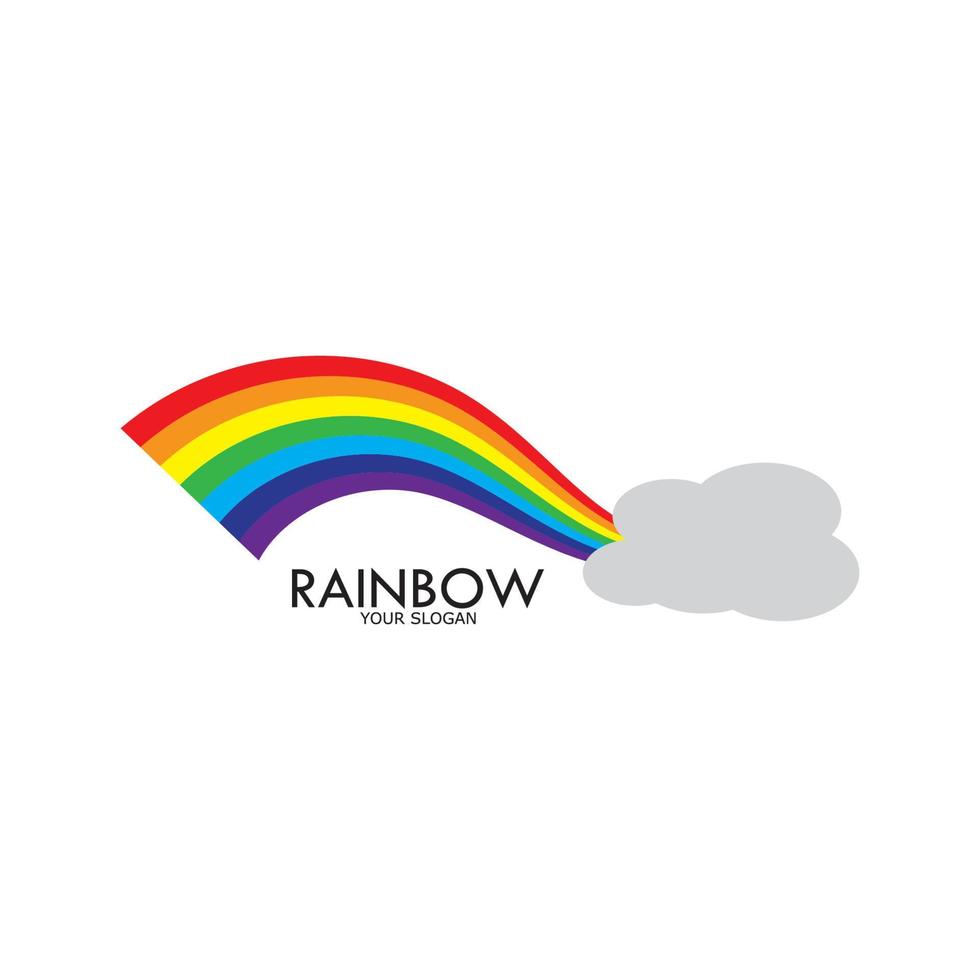 Rainbow vector icon illustration