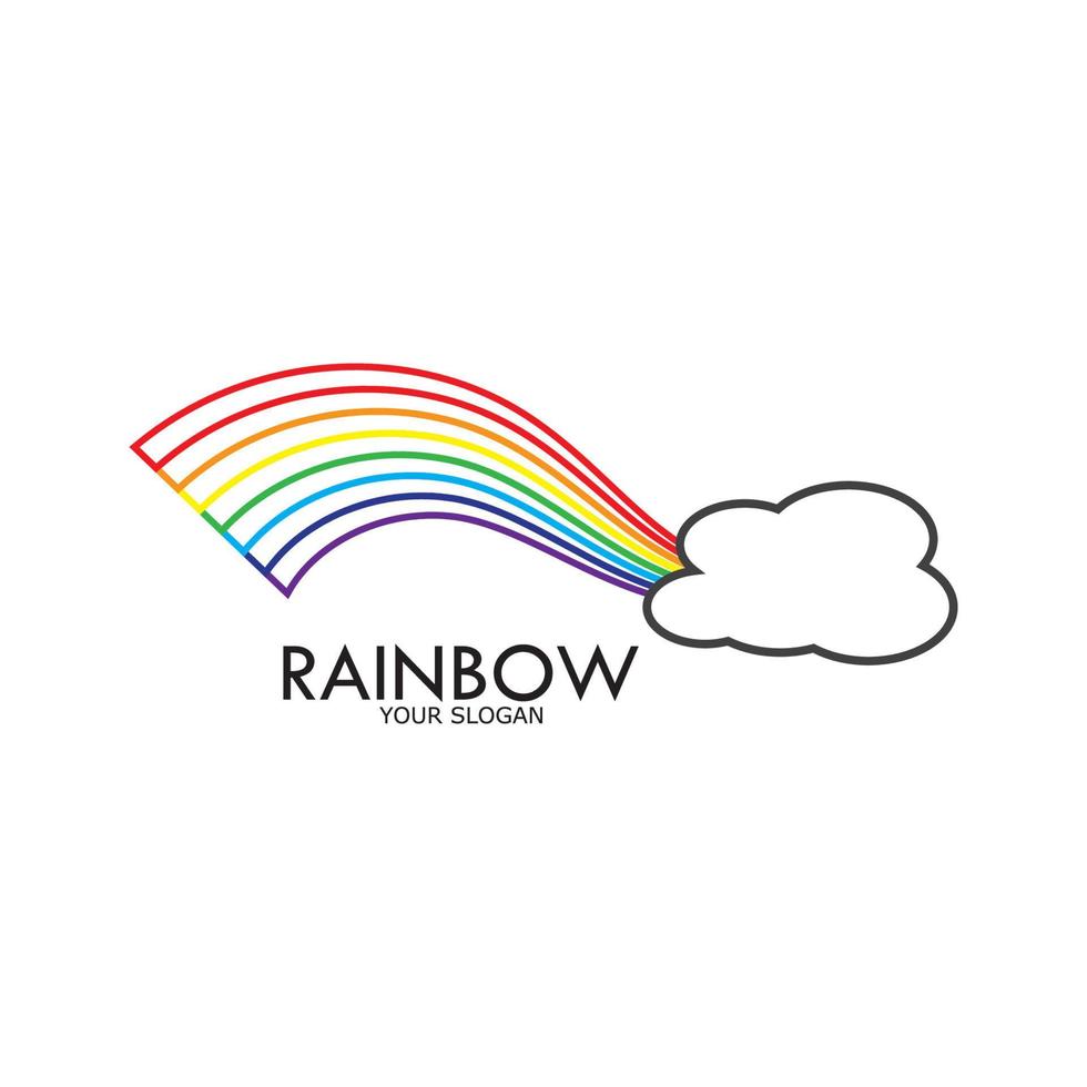 Rainbow vector icon illustration