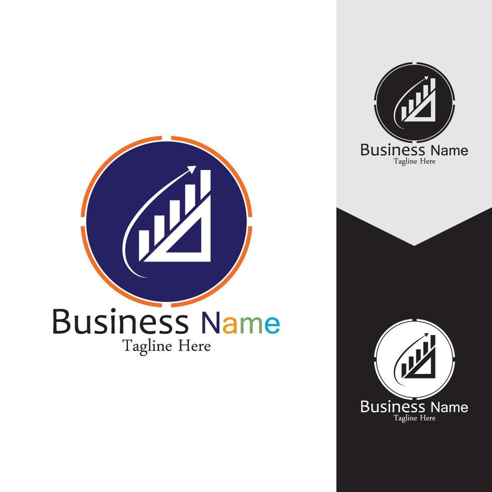 Business Marketing and finance vector logo concept template design