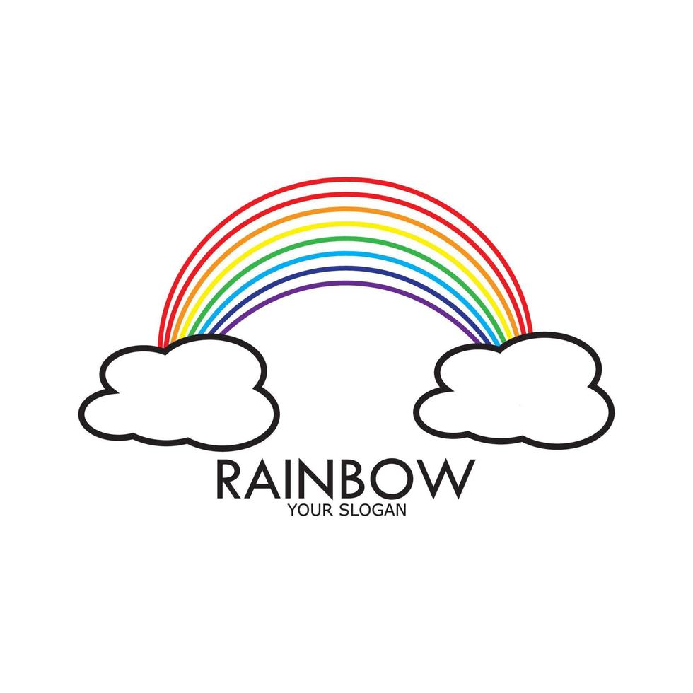 Rainbow vector icon illustration