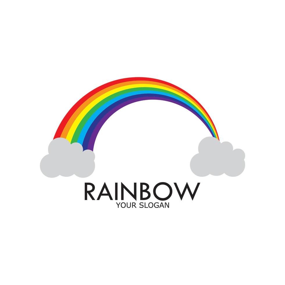 Rainbow vector icon illustration