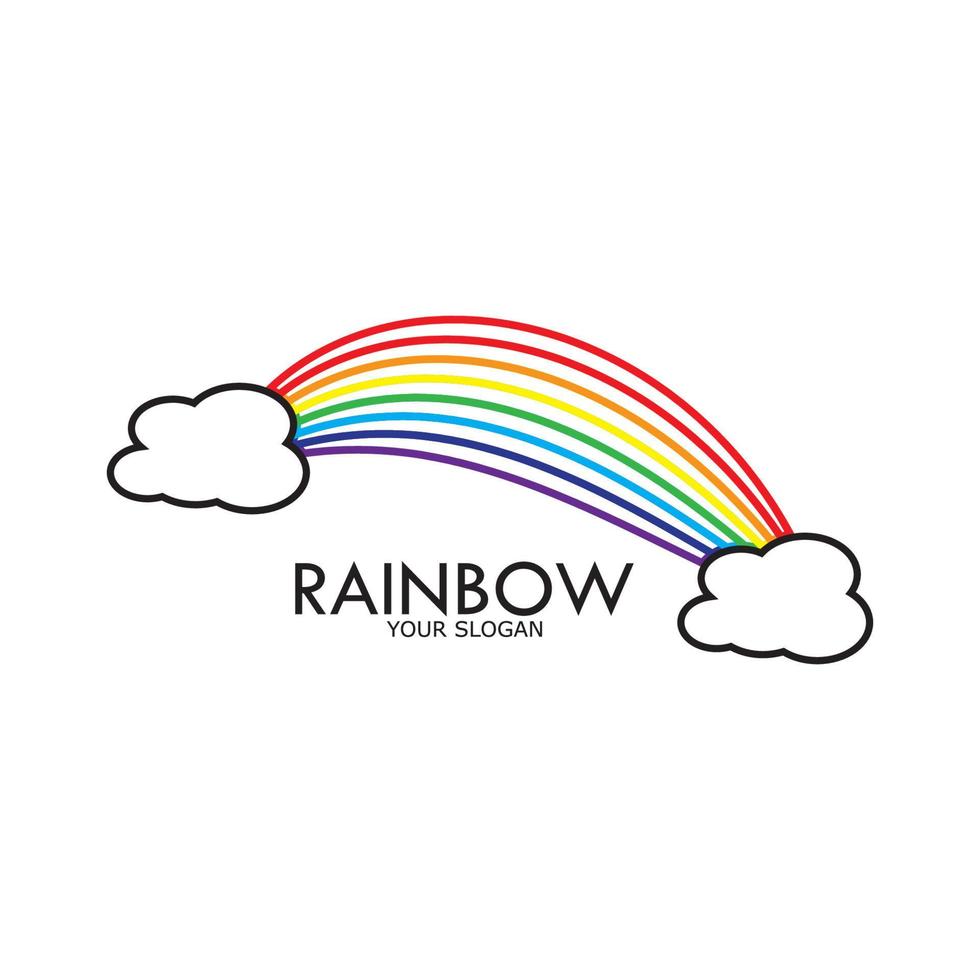 Rainbow vector icon illustration