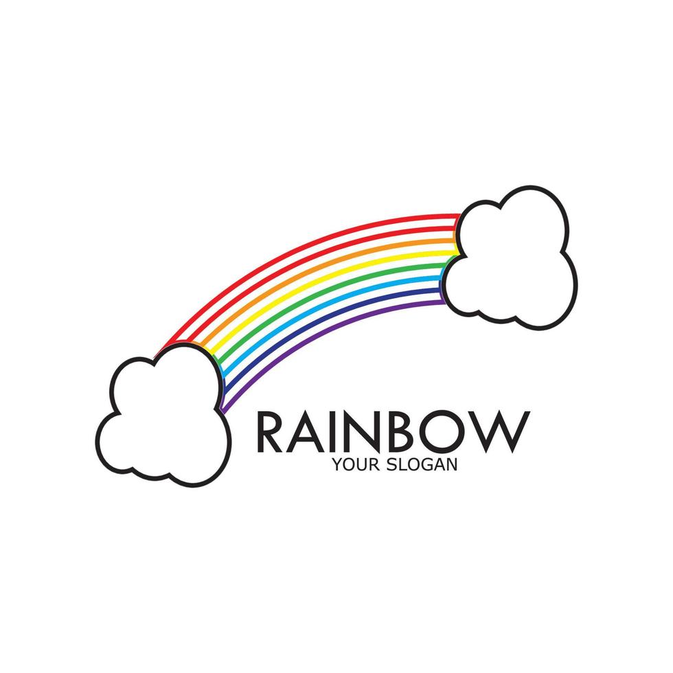 Rainbow vector icon illustration