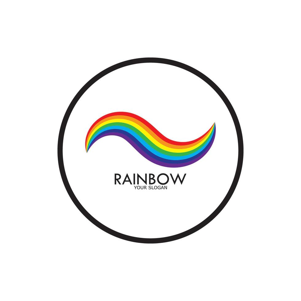 Rainbow vector icon illustration