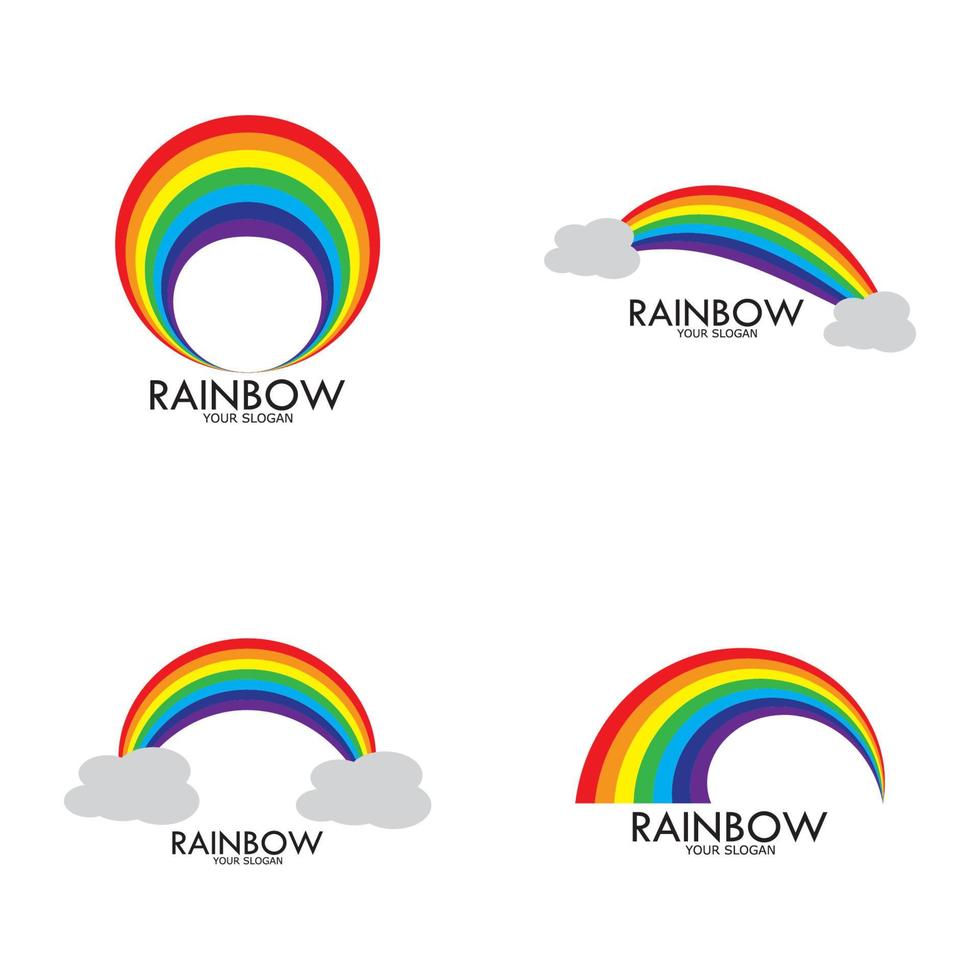 Rainbow vector icon illustration
