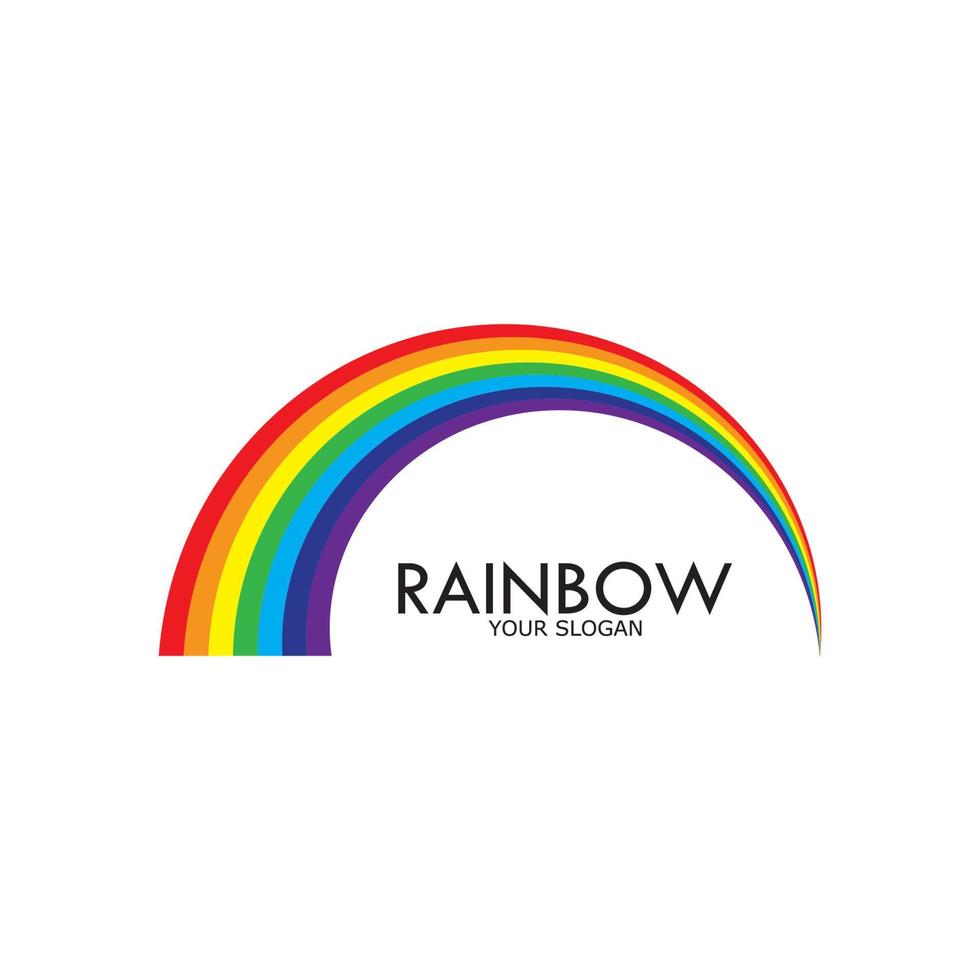 Rainbow vector icon illustration