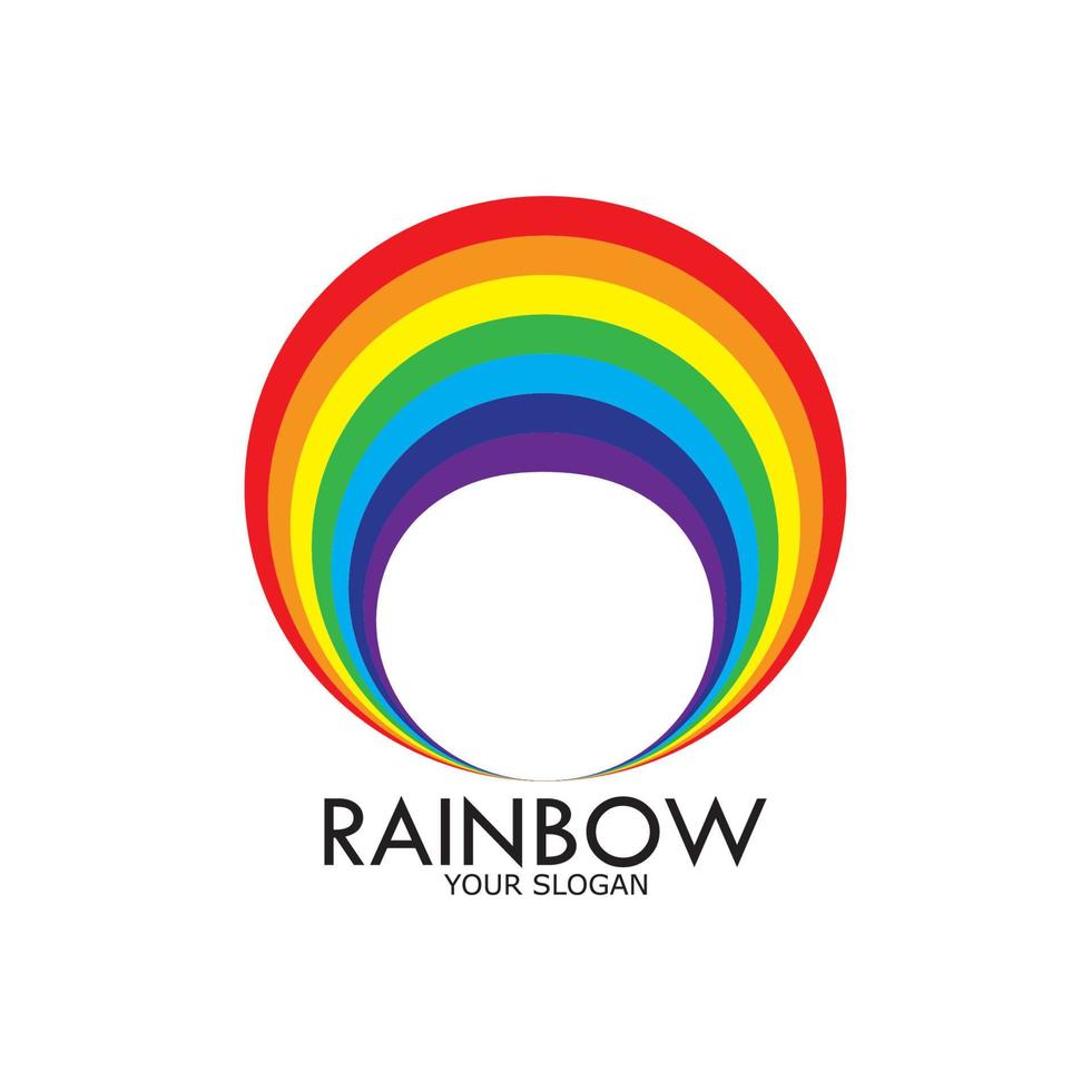 Rainbow vector icon illustration