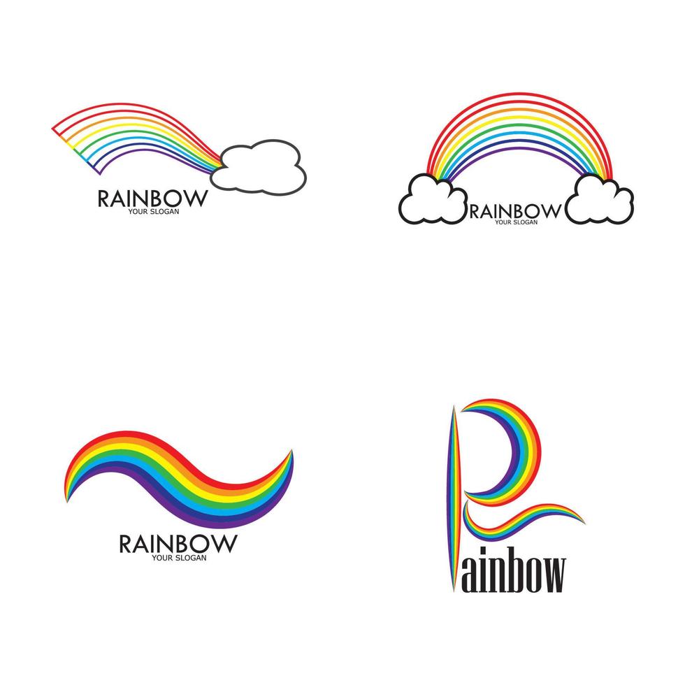 Rainbow vector icon illustration