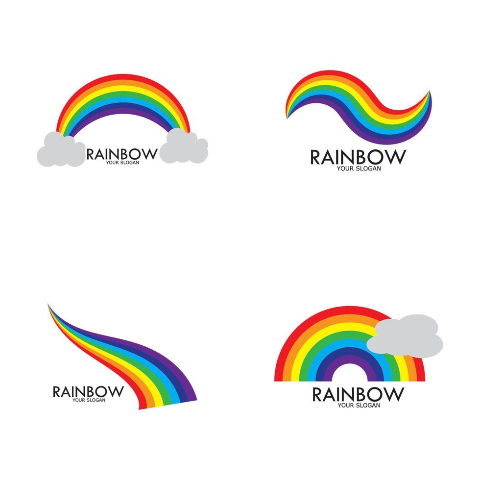 Rainbow vector icon illustration