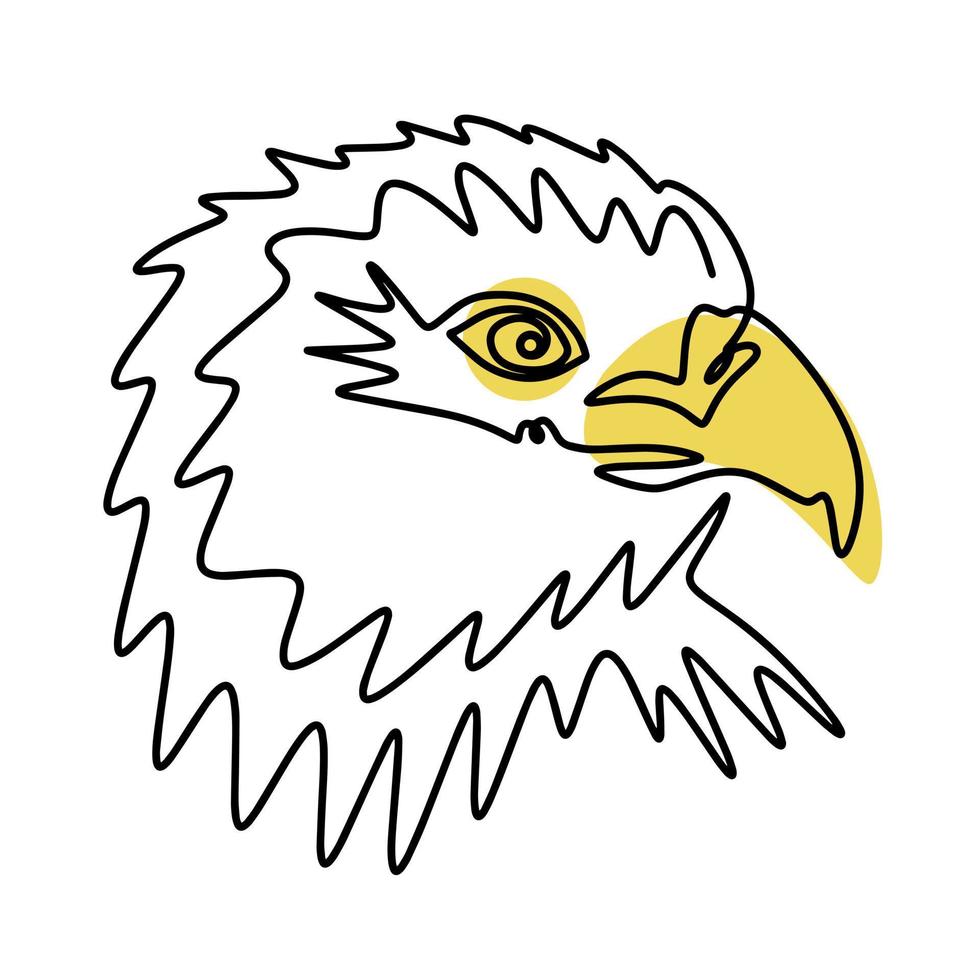 Eagle head lineart isolated vector