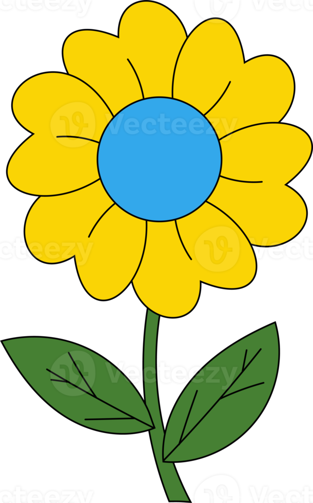 flor con hojas png