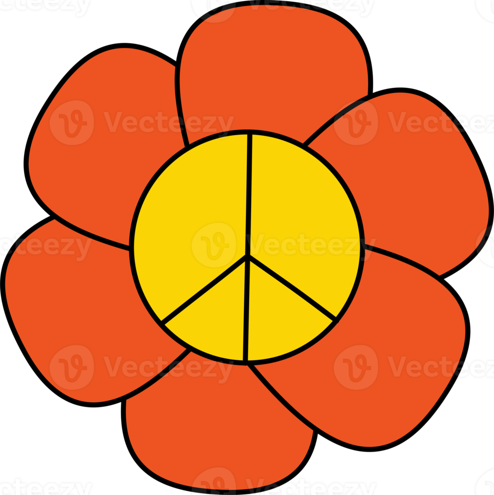 Hippie Cliparts - Hippie Flower Transparent Background, HD Png