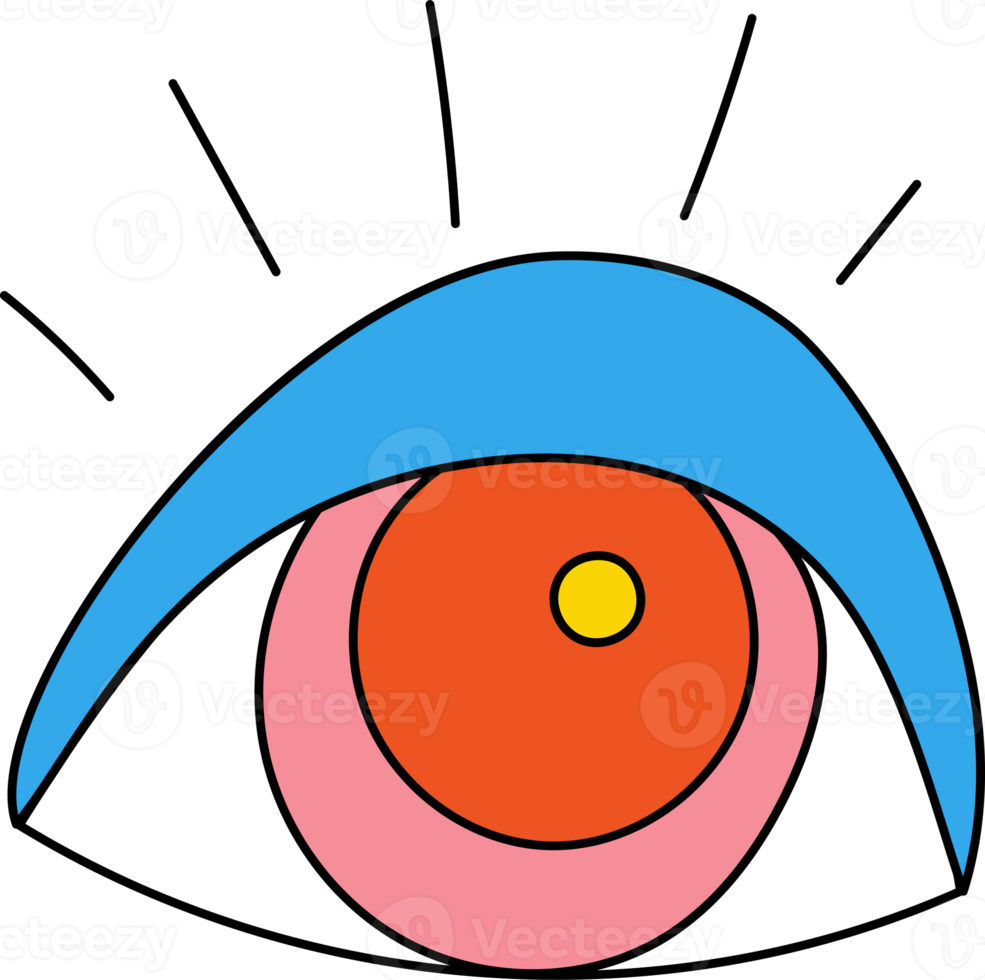 eye. groovy element png