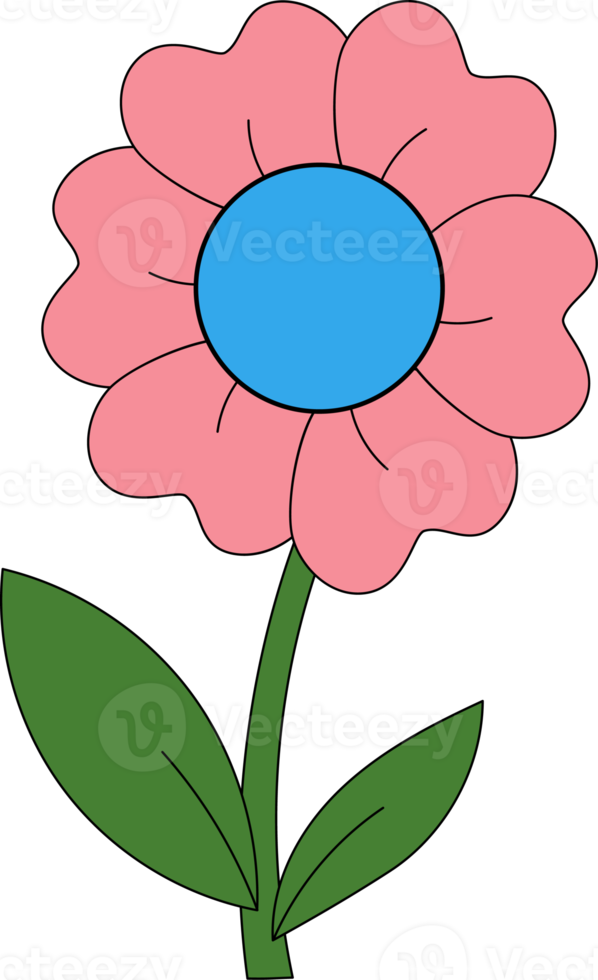 mooie bloem met bladeren png