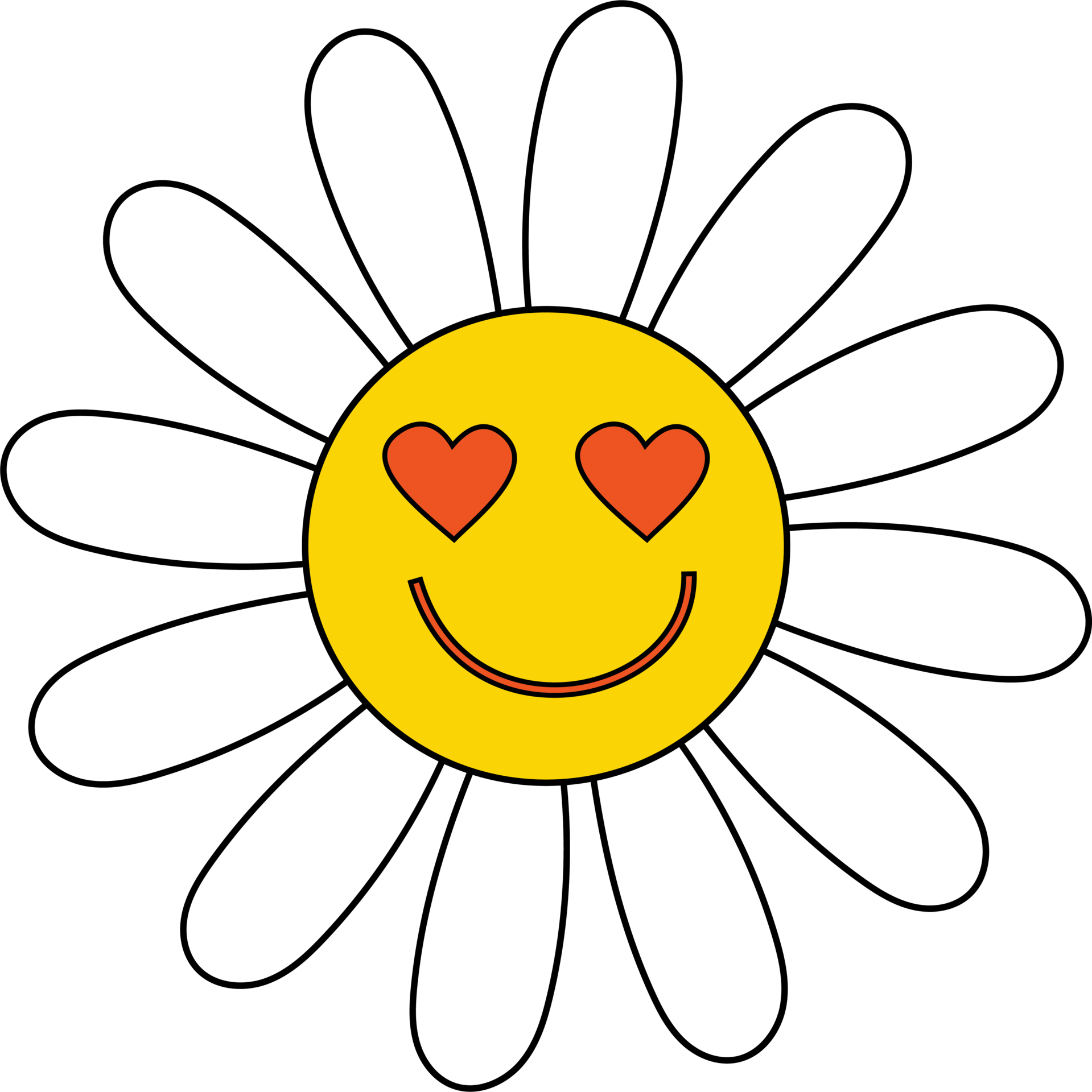 flower power. daisy flower. face emoji 8525520 PNG