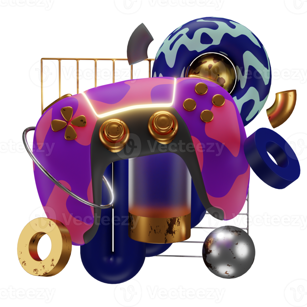 3d Illustration Game Console Abstract Decoration, used for web, app, infographic, print, etc png