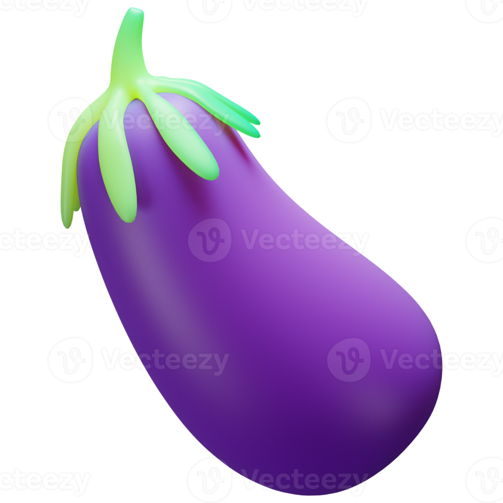 3d Illustration Vegetable, eggplant Used for print, web, app, infographic, etc png