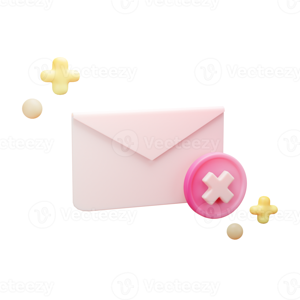 3D Business and Finance Icon, Failed Letter, Used For Web, App, Etc png
