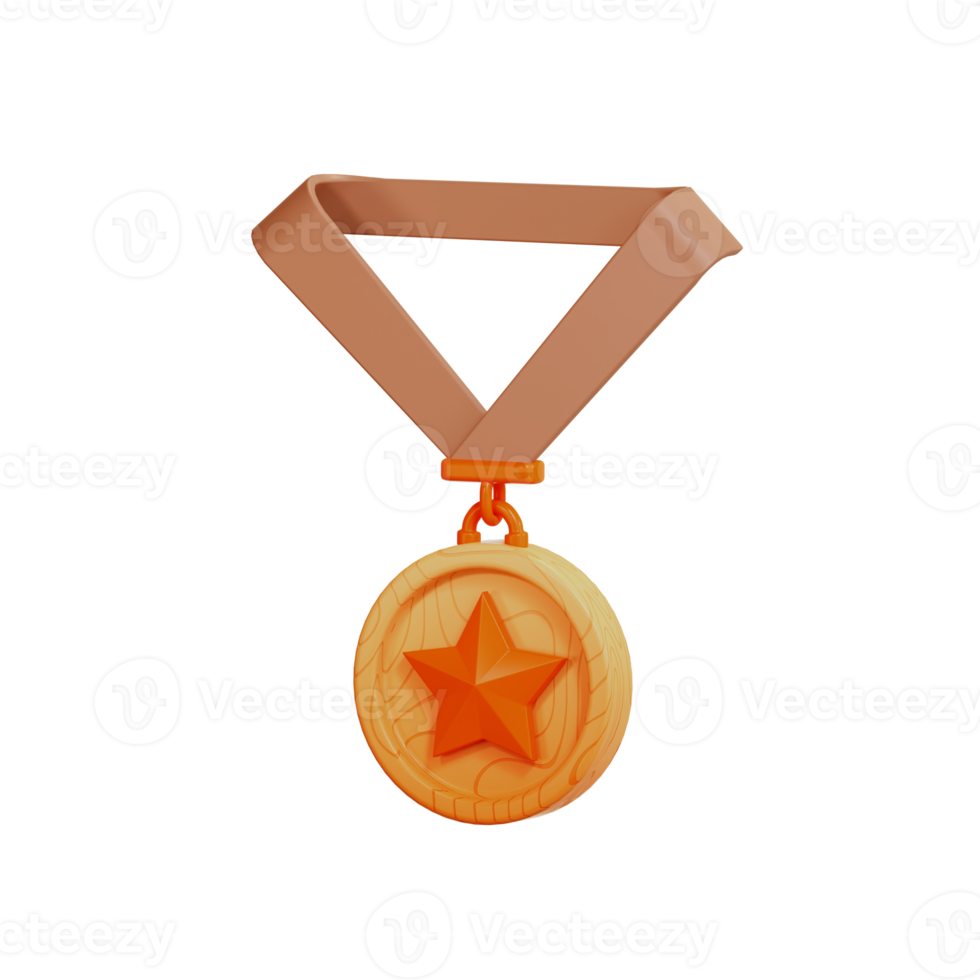 Achievement medal Education and school, icon 3d Illustration png