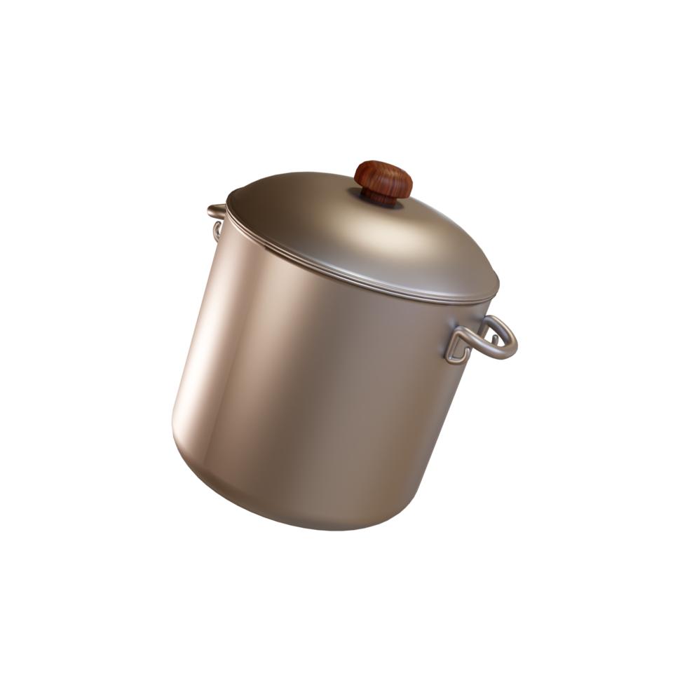 pote de ícone de cozinha design 3d png