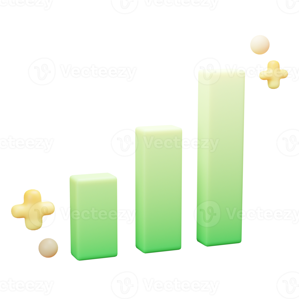 3D Business and Finance Icon, Statistics, Used For Web, App, Etc png