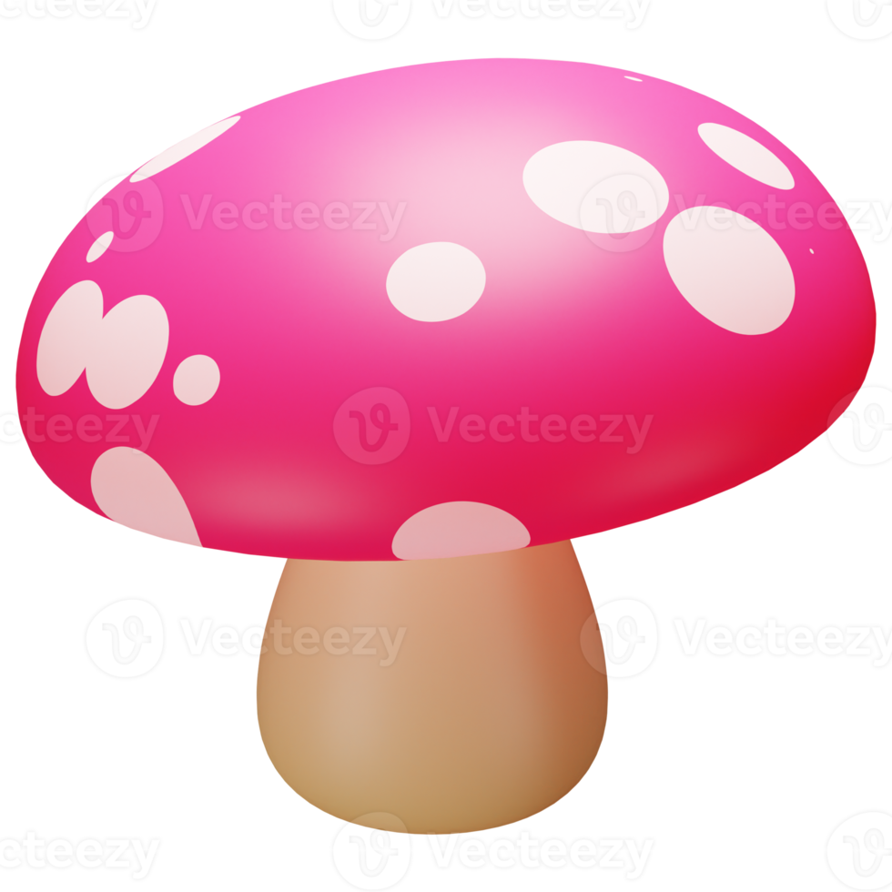 3d Illustration Vegetable, mushroom Used for print, web, app, infographic, etc png