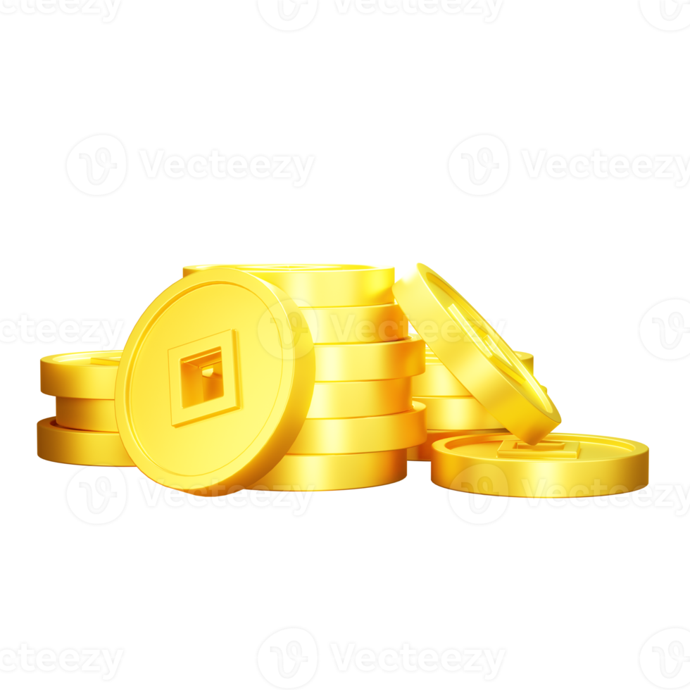 Money Chinese 3d illustration png