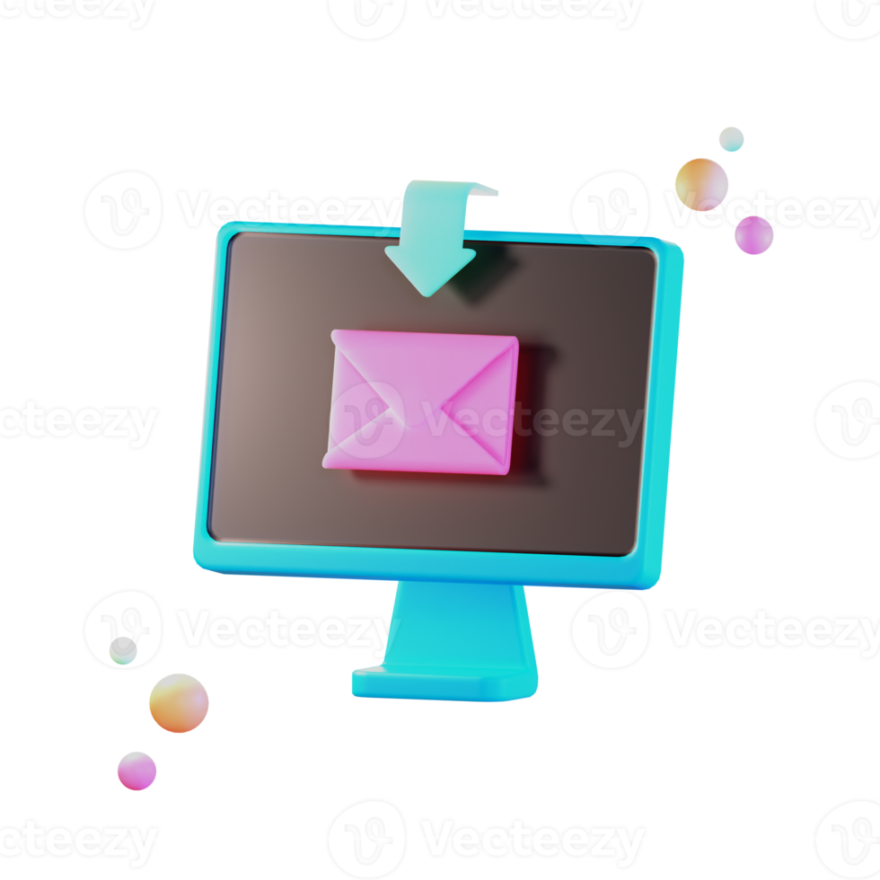 Message Receive, 3d icon Illustration png