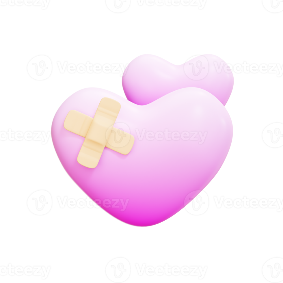 Heart Care, Medical Icon, 3d Illustration png