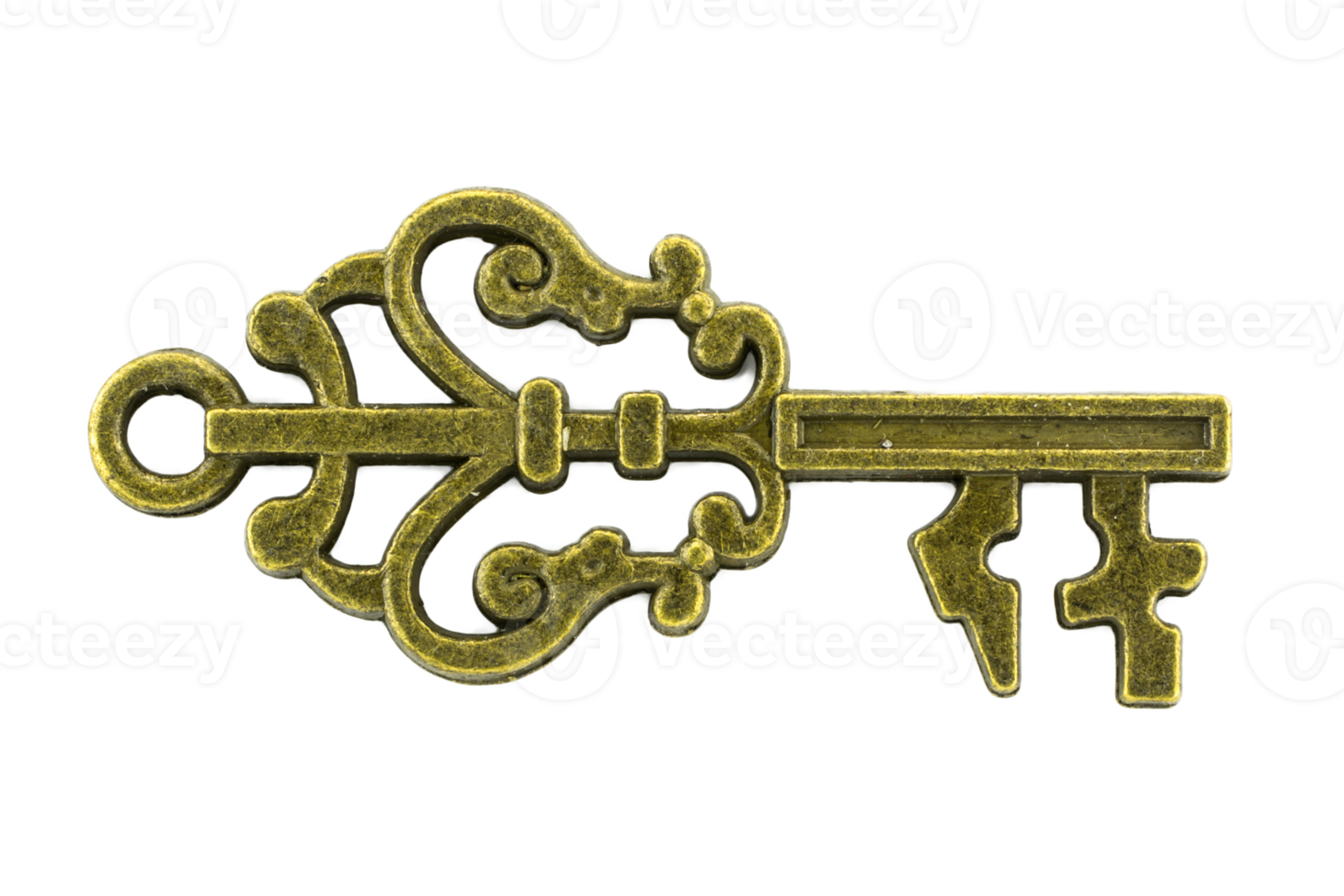 vintage key antique golden key on white background png