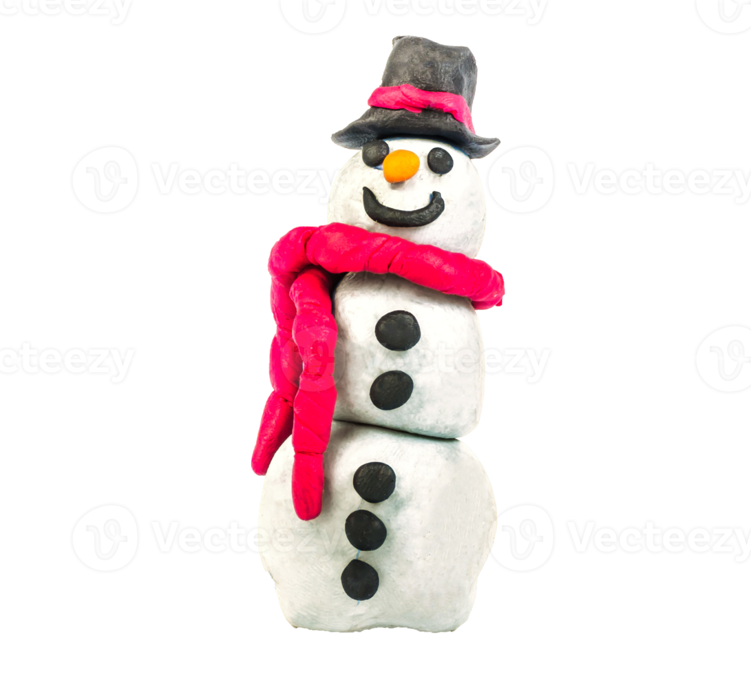 snowman plasticine figures  cartoon  christmas character png