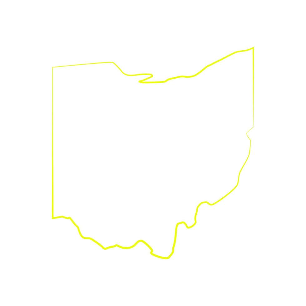 mapa de ohio ilustrado vector