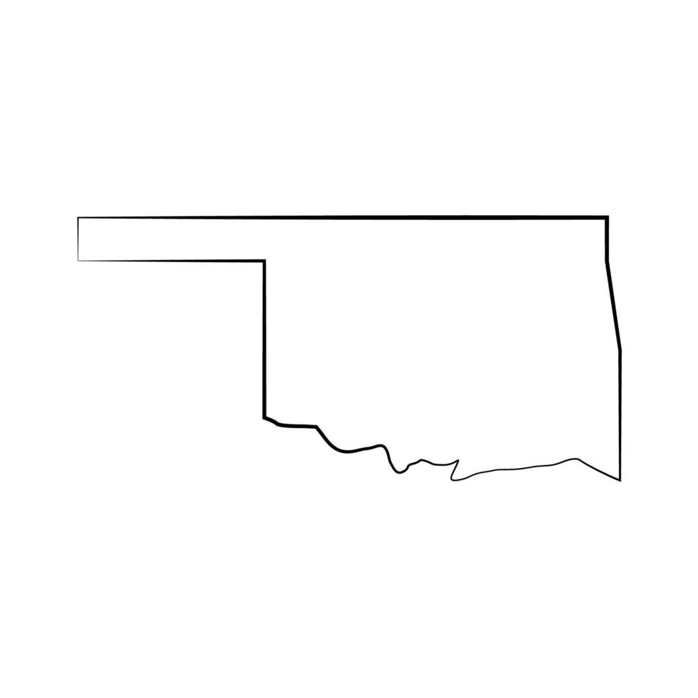 mapa de oklahoma ilustrado vector