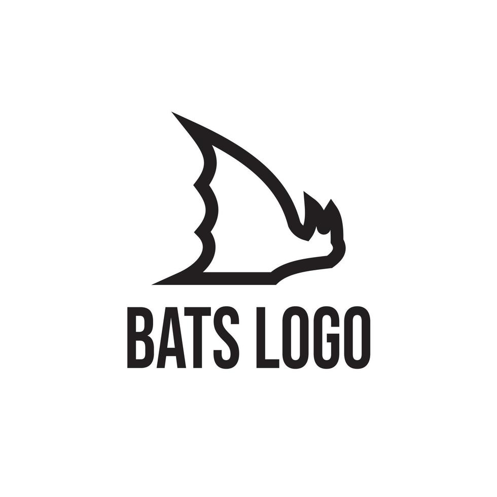 Batman Professional Logo Design Vector Logo design flying bat in line style