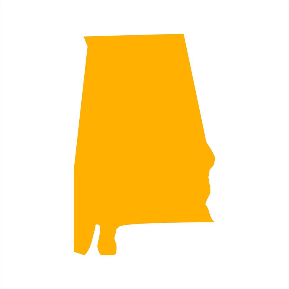 Alabama map on white background vector