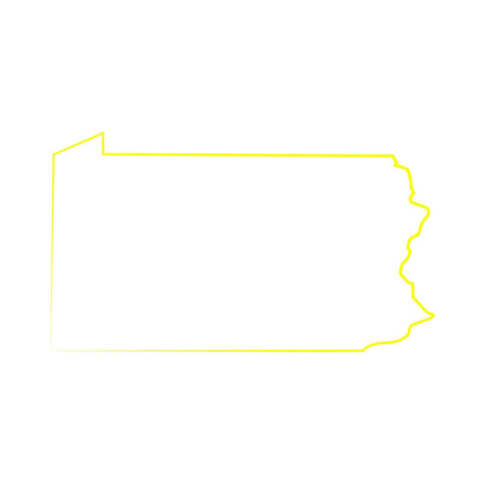 Pennsylvania map on white background vector