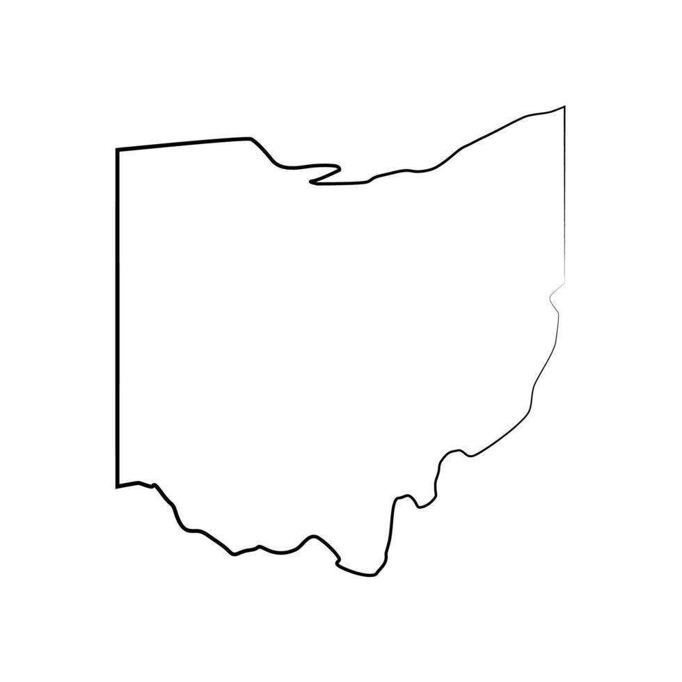 mapa de ohio ilustrado vector