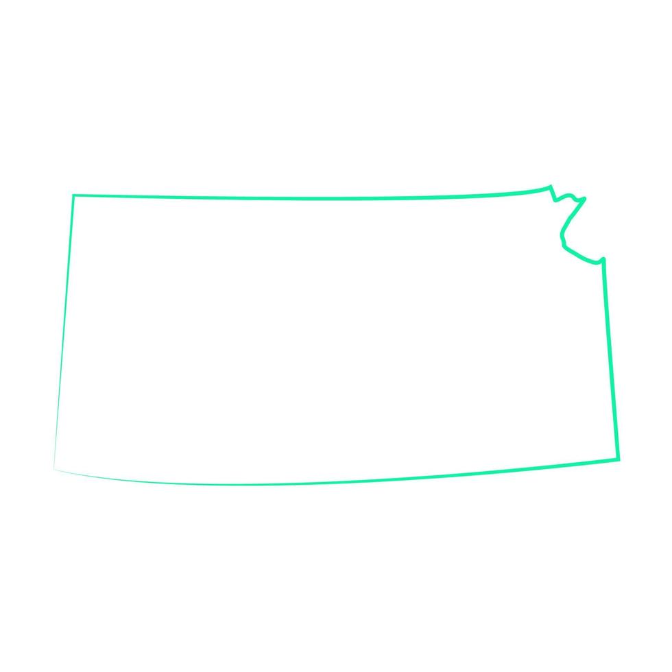 Kansas map on white background vector
