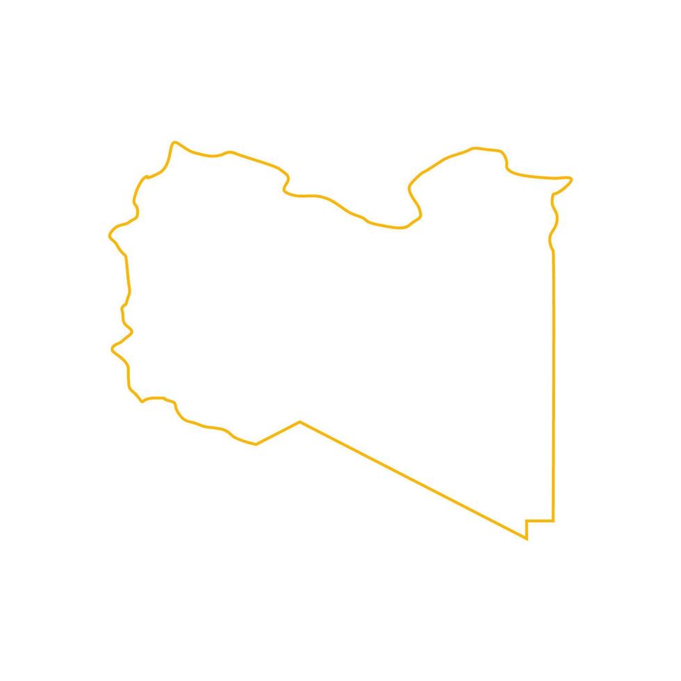 Libya map on white background vector