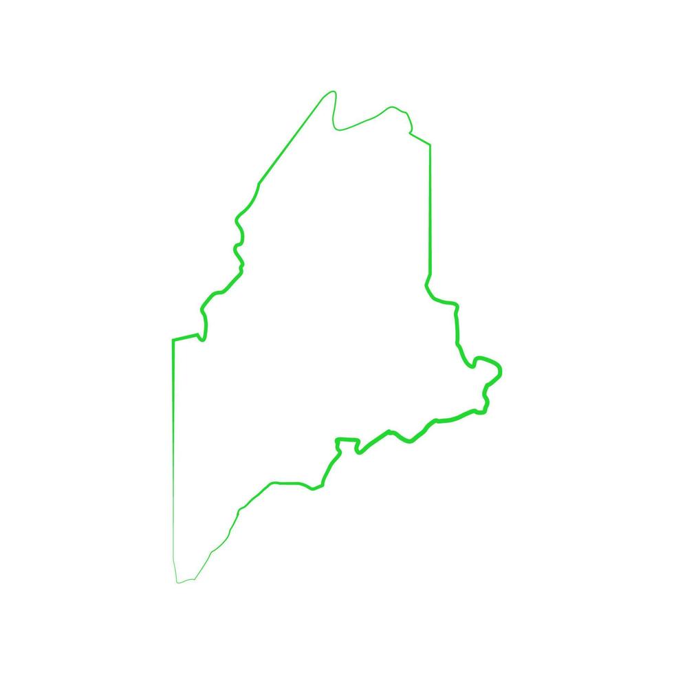 Maine map on white background vector