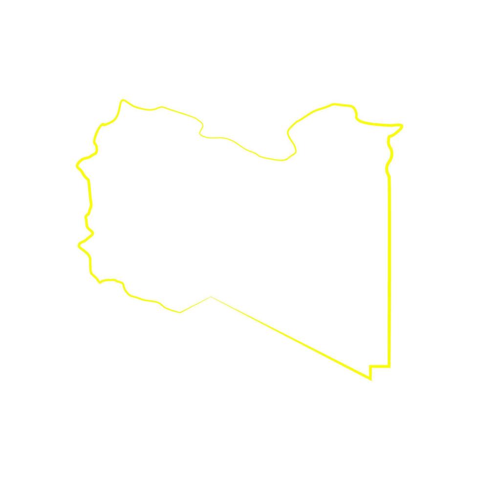 Libya map on white background vector
