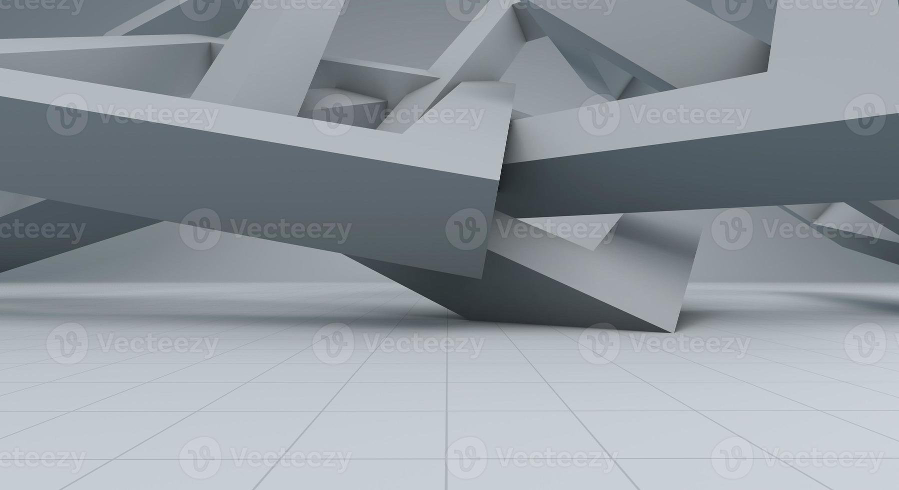 White abstract background and space, 3d rendering photo