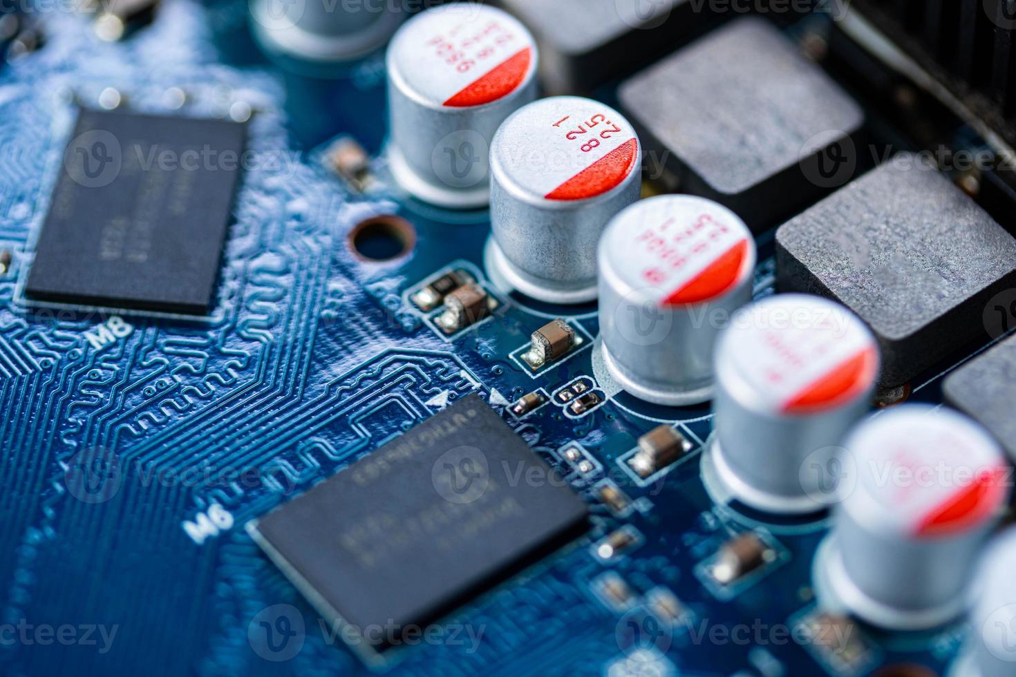 Circuit board computer background, electronic hardware texture photo