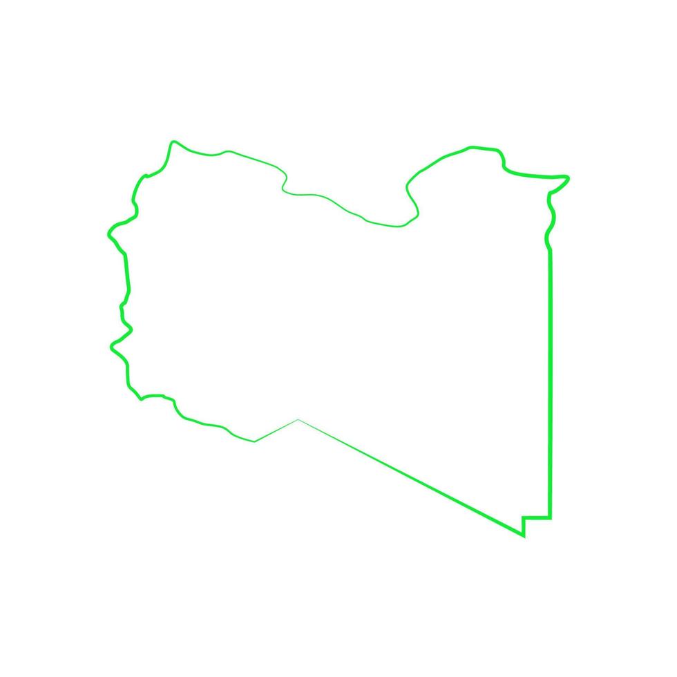 Libya map on white background vector