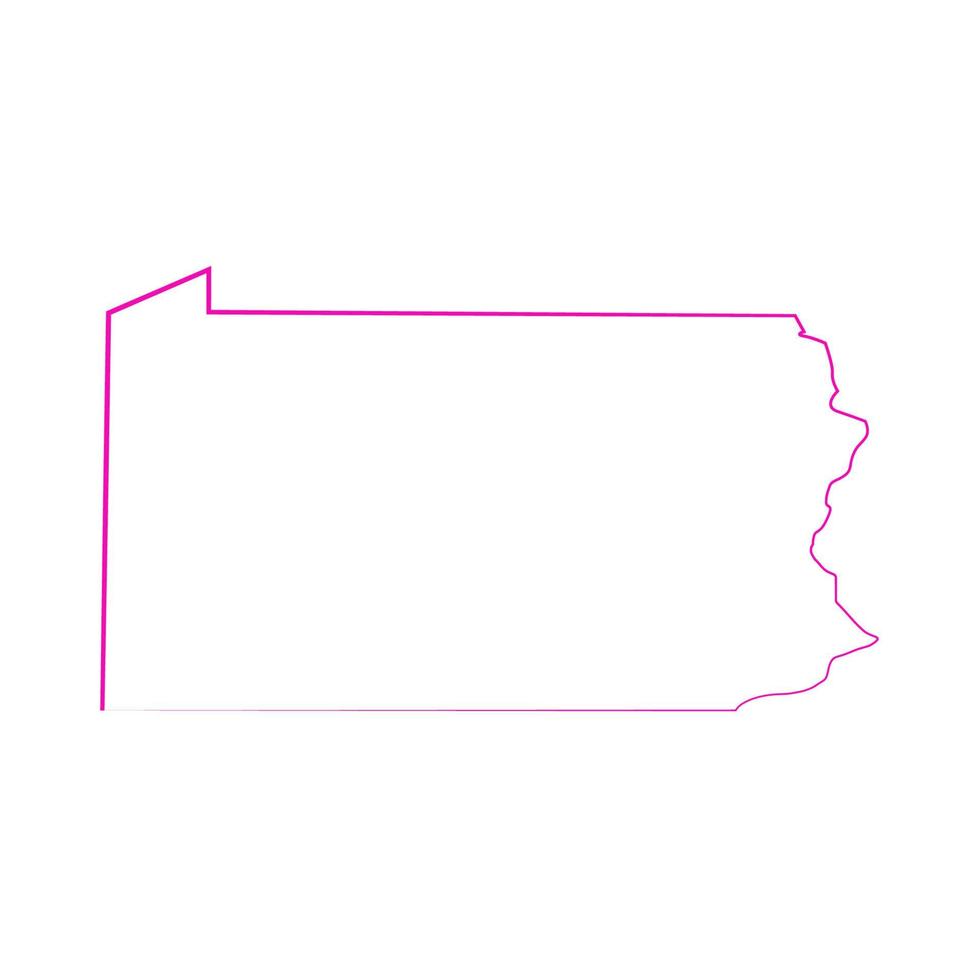 Pennsylvania map on white background vector